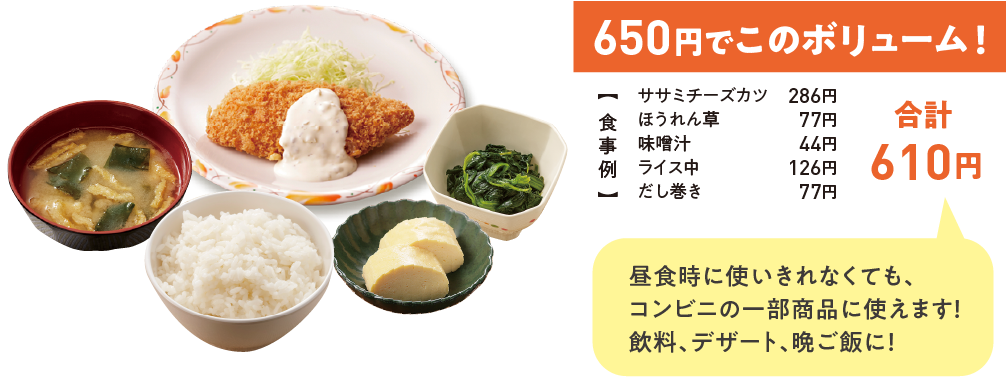 650円の食事例