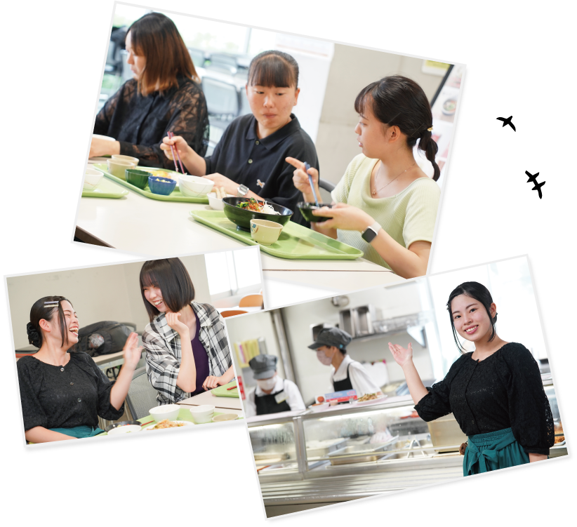 ミールシステムを利用した食事風景